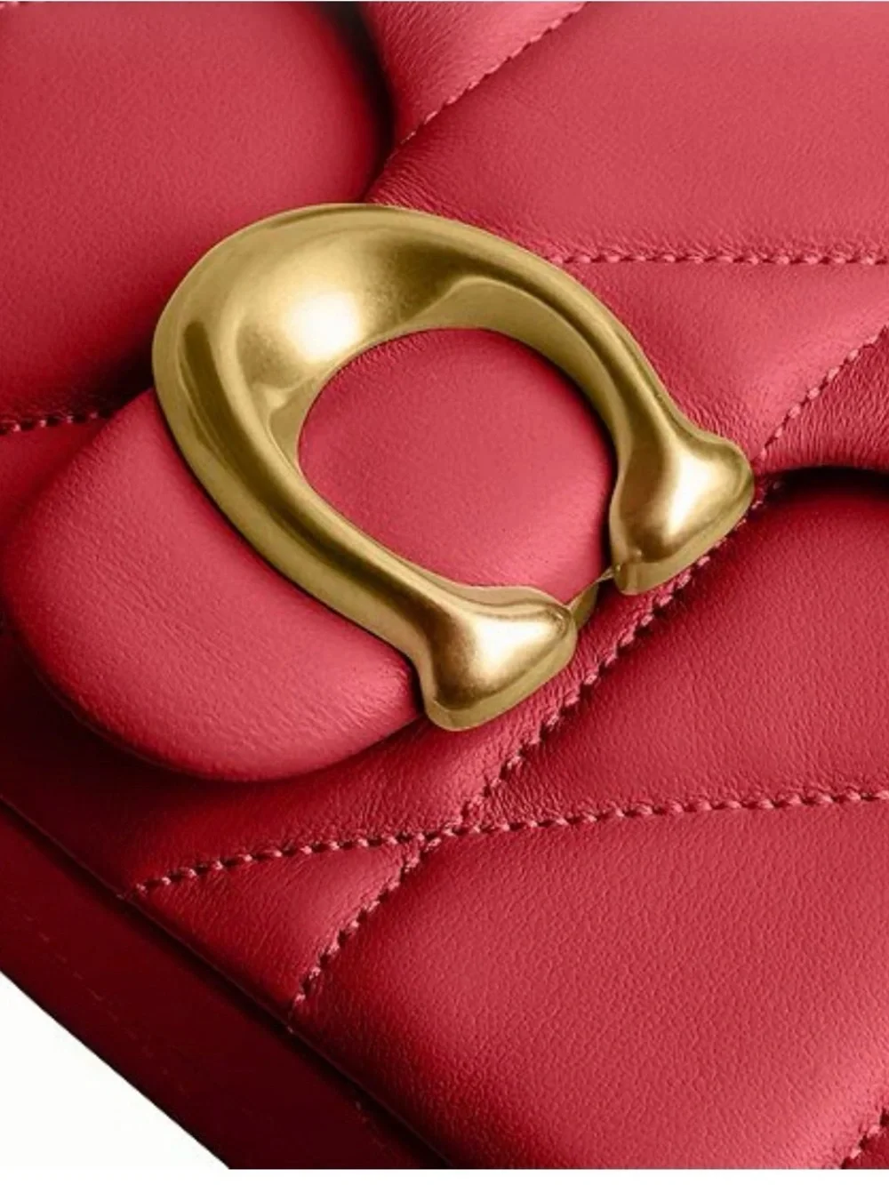 COACH Tabby 19 in Poppy Crossbody Bag with Gold hardware and chain